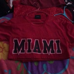 Red Miami Heat Crop top